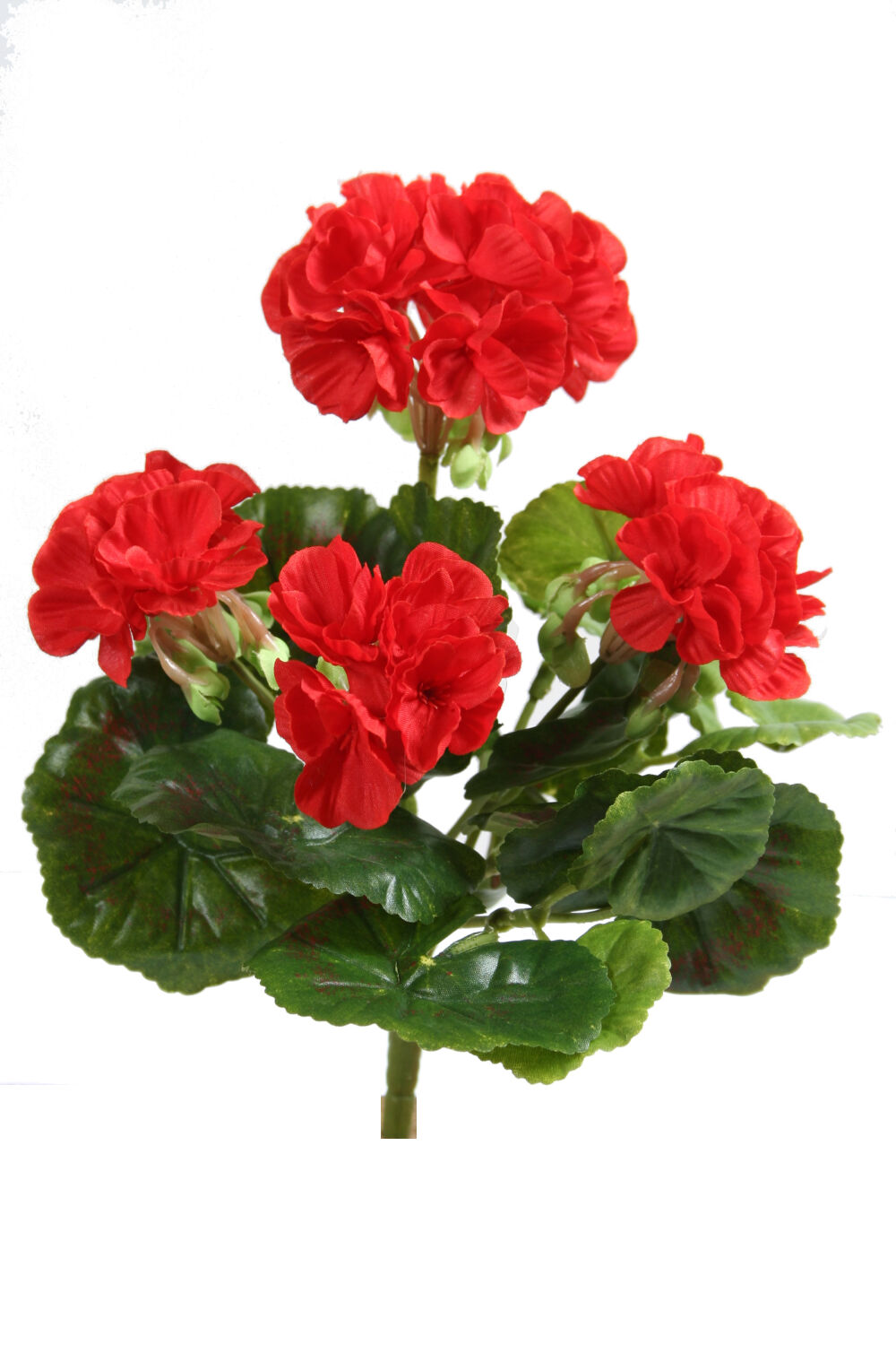 Artificial 40cm Red Zonal Geranium Plug Plant | Artplants