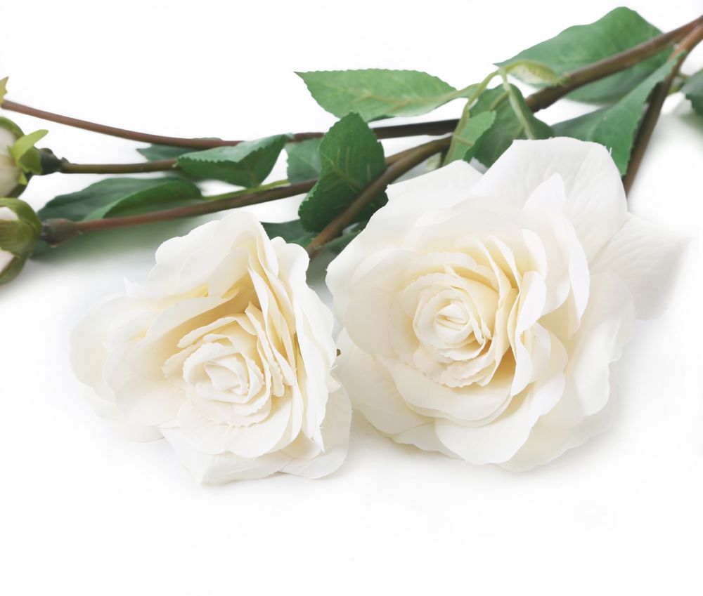 Artificial 87cm Single Stem Ivory Spray Rose | Artplants