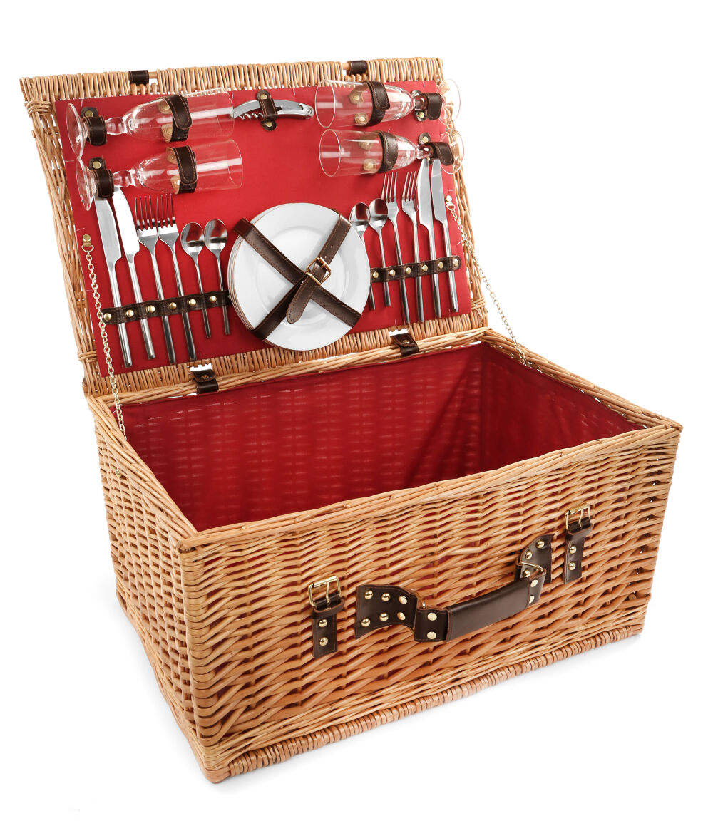 Newbury Willow Picnic Hamper for Four People Picnicware