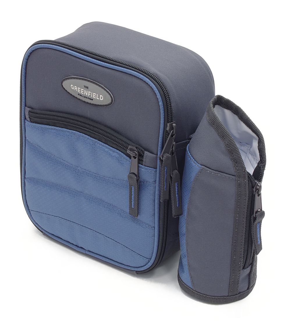 Powder Blue Lunch Cool Bag with Removable Bottle Holder Picnicware