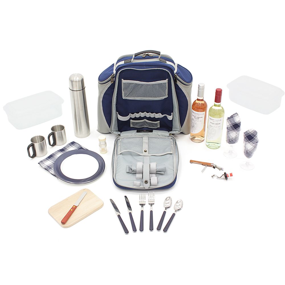 Super Deluxe Picnic Backpack Hamper for Two People Picnicware