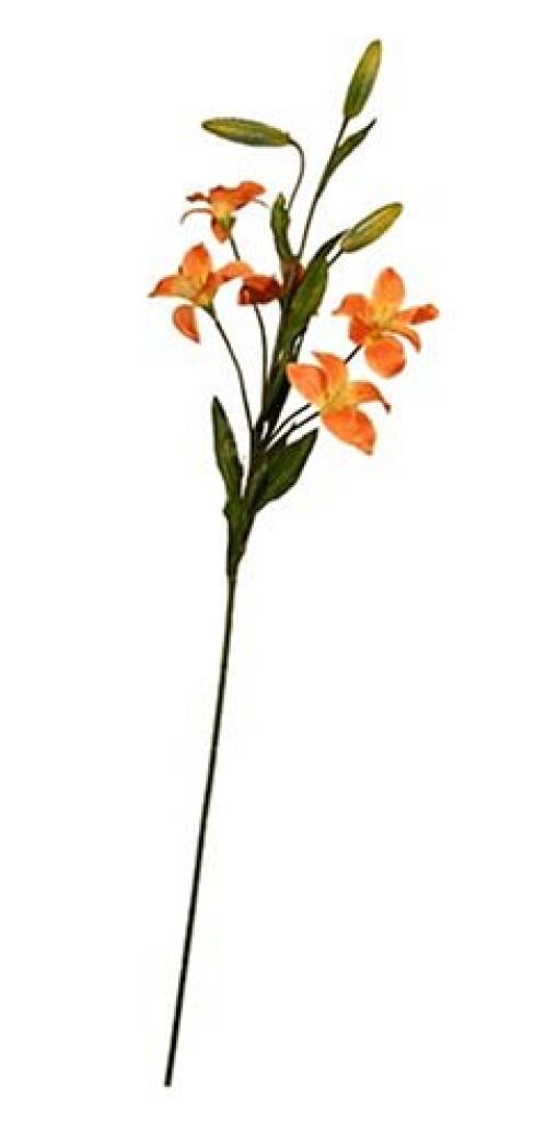 Artificial 75cm Single Stem Golden Orange Asiatic Lily | Artplants